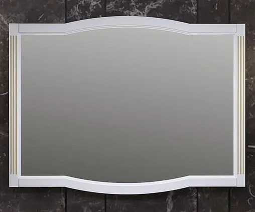 Зеркало Opadiris Лаура 120 белый матовый с золотой патиной Z0000009325
