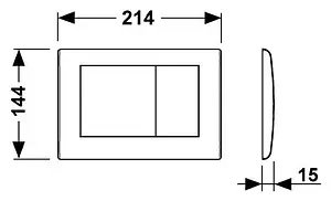 Клавиша смыва для унитаза TECEplanus 9240322 белый матовый Клавиша смыва для унитаза TECEplanus 9240322 белый матовый, 2