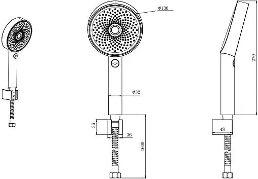 Душевой набор Aquatek Вега хром AQ2030CR