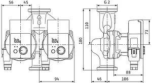 Насос циркуляционный Wilo Yonos PICO-D 30/1-6 4230948 Насос циркуляционный Wilo Yonos PICO-D 30/1-6 4230948, 2
