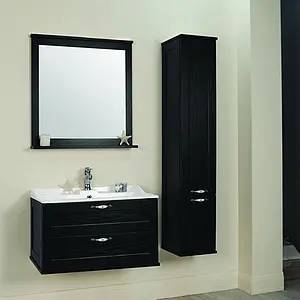 Зеркало Aquaton Леон 80 ясень чёрный 1A186402LBPT0, 3