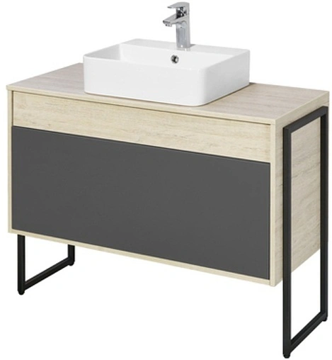 Тумба-умывальник подвесная Aquaton Лофт Урбан 100 графит/орегон 1A2477K0LQX60