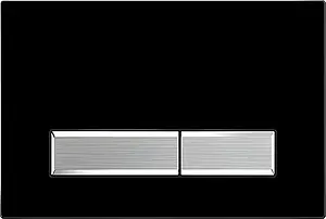 Клавиша смыва для унитаза Aquatek Slim KDI-0000026 кнопки/никель матовый, панель/черный матовый Клавиша смыва для унитаза Aquatek Slim KDI-0000026 кнопки/никель матовый, панель/черный матовый, 1