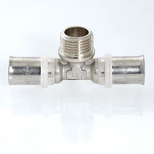 Тройник пресс переходной 20мм x ½"н x 20мм Valtec VTm.233.N.200420