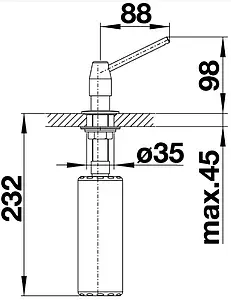Дозатор Blanco Tango поверхность "нержавеющая сталь" 512643 Дозатор Blanco Tango поверхность "нержавеющая сталь" 512643, 2