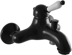 Смеситель для ванны Rav Slezak Labe чёрный матовый/белый L554.5CMAT Смеситель для ванны Rav Slezak Labe чёрный матовый/белый L554.5CMAT, 1