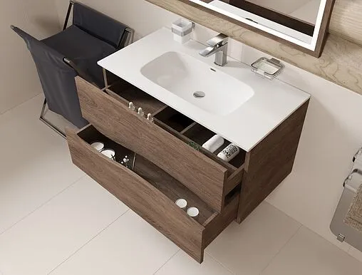 Тумба-умывальник подвесная Allen Brau Glority 100 дуб антик 1.35002.NW+1.35009.20