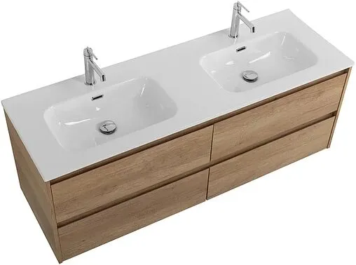 Тумба-умывальник подвесная BelBagno KRAFT 140 Rovere Nebrasca Nature KRAFT-1400-4C-SO-2-RNN+BB1400-2-ETL