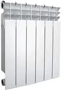 Радиатор алюминиевый 6 секций Konner LUX 500/100 6128639 Радиатор алюминиевый 6 секций Konner LUX 500/100 6128639, 1