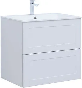 Тумба-умывальник подвесная Aquanet Терра 70 белый матовый 00313233+, 1