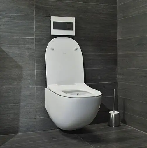 Комплект 6 в 1 Pestan Fluenta Rimless SET40006661OB с кнопкой Onyx кнопки/белый, рамка/черный