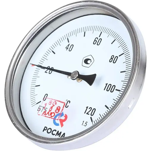 Термометр биметаллический Росма БТ-51.211 100мм 120°С гильза 46мм ½&quot; 00000002544