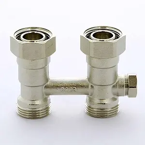 Узел нижнего подключения радиатора с байпасом прямой ¾&quot;ек x ¾&quot;ек Tiemme 3390007, 3