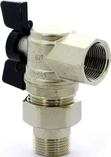 Кран шаровый с американкой угловой ¾&quot;в x ¾&quot;н Bugatti Oregon 05940005