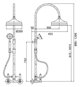 Душевая система со смесителем для душа Cezares First золото/белый FIRST-CD-03/24-Bi Душевая система со смесителем для душа Cezares First золото/белый FIRST-CD-03/24-Bi, 2