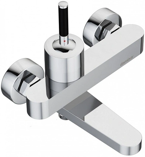 Смеситель для ванны Damixa Arc хром/чёрный 291000000 Смеситель для ванны Damixa Arc хром/чёрный 291000000