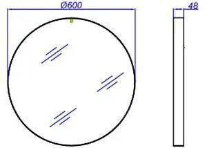 Зеркало Aqwella RM 60 белый RM0206W Зеркало Aqwella RM 60 белый RM0206W, 2