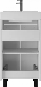 Тумба-умывальник напольная Айсберг Контраст 50 белый DA2708T+4607152361544, 5