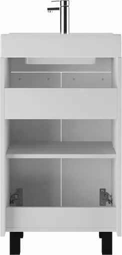 Тумба-умывальник напольная Айсберг Контраст 50 белый DA2708T+4607152361544