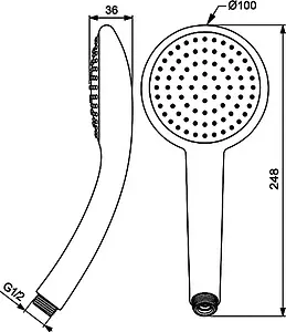 Лейка ручного душа Vidima Fresh M1 хром BA209AA Лейка ручного душа Vidima Fresh M1 хром BA209AA, 2