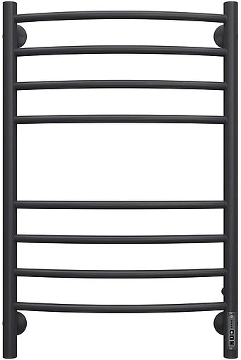 Полотенцесушитель электрический лесенка Terminus Классик П8 500х800 электро quick touch КС 9005 черный матовый 4670078527608