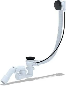 Слив-перелив для ванны Ани Пласт чёрный матовый EM321BL, 1