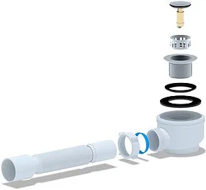 Сифон для душевого поддона Ани Пласт хром E415CLS, 3