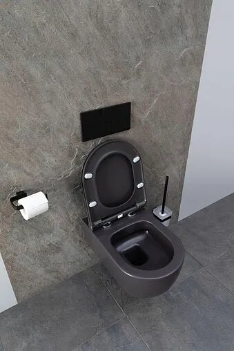 Унитаз подвесной безободковый Allen Brau Priority антрацит 4.31001.AN