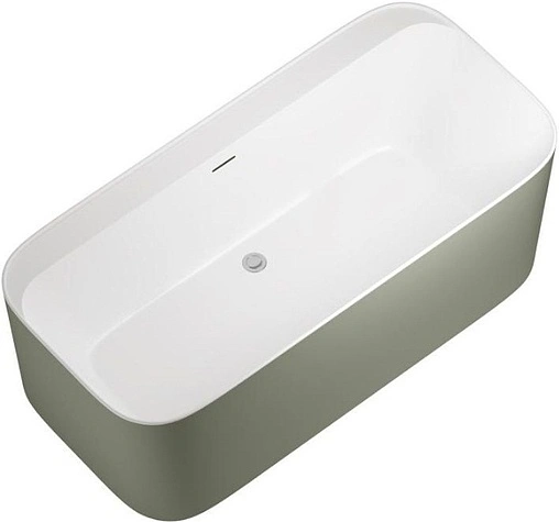 Ванна акриловая отдельностоящая Allen Brau Infinity 1 170x80 белый матовый/панель олива 2.21001.21/CGM