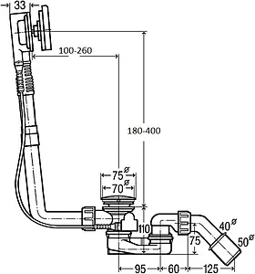 Слив-перелив для ванны Viega Multiplex 6171.10 хром 724566 Слив-перелив для ванны Viega Multiplex 6171.10 хром 724566, 2