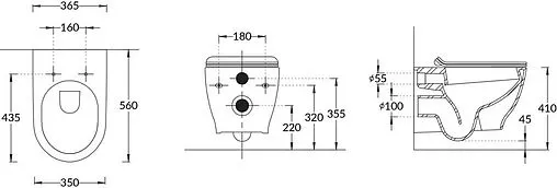 Унитаз подвесной безободковый Kerama Marazzi Modula белый MO.wc.02 Унитаз подвесной безободковый Kerama Marazzi Modula белый MO.wc.02