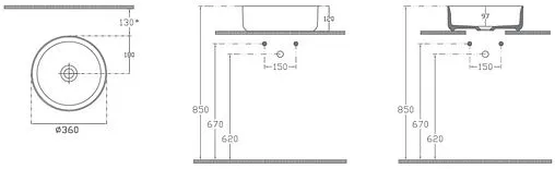 Раковина ISVEA Infinity 42 белый 10NF65042
