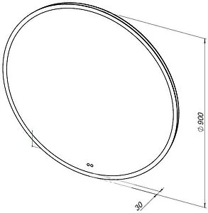 Зеркало с подсветкой Aquanet Арт 90 00334547, 2