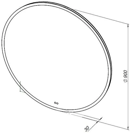 Зеркало с подсветкой Aquanet Арт 90 00334547