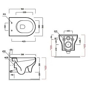 Унитаз подвесной безободковый Olympia Clear Rimless белый CLE1202R01 Унитаз подвесной безободковый Olympia Clear Rimless белый CLE1202R01, 2