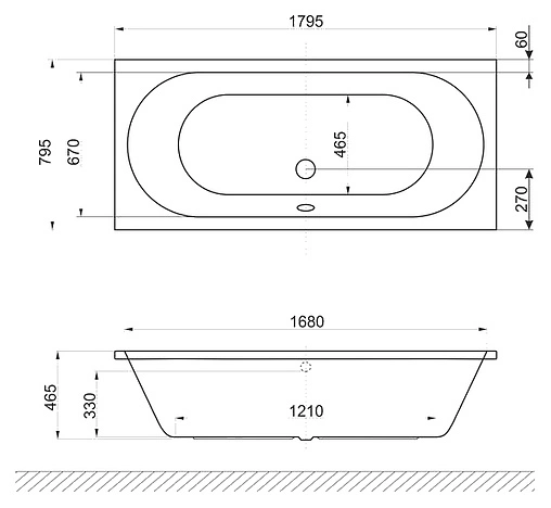 Ванна акриловая Excellent Oceana 180x80 WAEX.OCE18WH