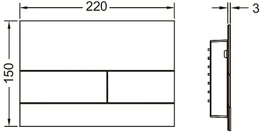 Клавиша смыва для унитаза TECEsquare II 9240843 никелированный сатин