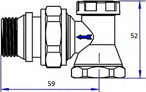 Вентиль запорный угловой ¾" в/н IVANCI IVC.103004.N.04 Вентиль запорный угловой ¾" в/н IVANCI IVC.103004.N.04, 2