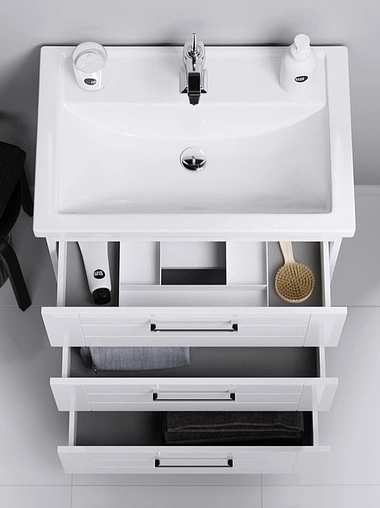 Тумба под умывальник напольная Aqwella Manchester 80 белый MAN01083