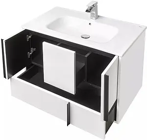 Тумба-умывальник подвесная Aquaton Ривьера 80 белый матовый 1A2390K1RVX20, 3