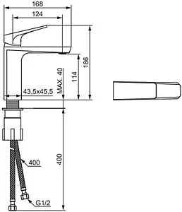 Смеситель для раковины Damixa Merkur хром 400210000, 2