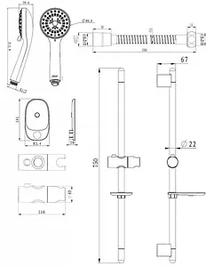 Душевая стойка Bravat Eco хром D152CP-1A-RUS Душевая стойка Bravat Eco хром D152CP-1A-RUS, 2