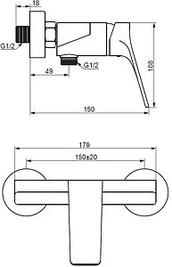Смеситель для душа Damixa Merkur хром 402000000, 2