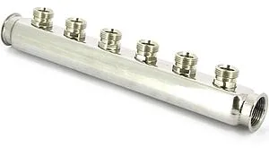 Коллектор распределительный проходной 6 отводов 1&quot;в/в x ¾&quot;ек Uni-fitt 430I4306, 3