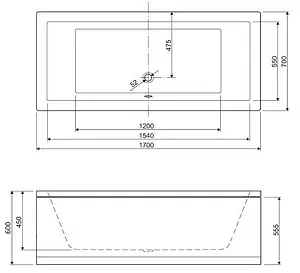 Ванна акриловая Cezares Plane 170x70 Ванна акриловая Cezares Plane 170x70, 2