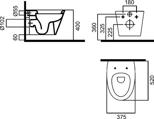 Унитаз подвесной Am.Pm Admire белый C101738WH