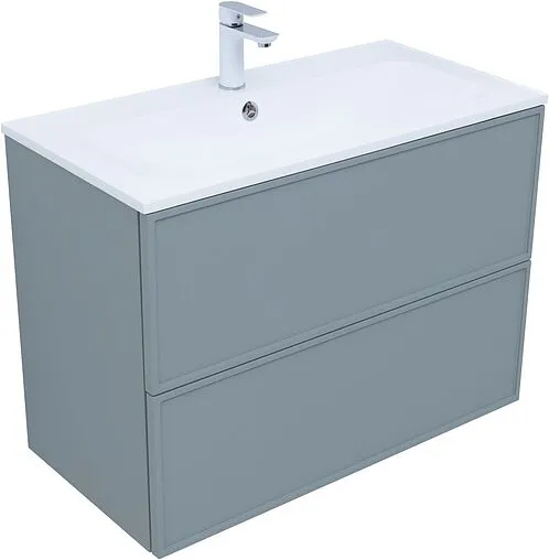 Тумба-умывальник Aquanet Арт 90 мисти грин 00313276+00318928