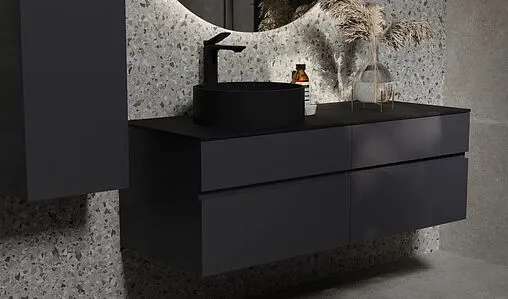 Тумба-умывальник подвесная Raval Decent 120 антрацит Dec.01.120/P/A/RL