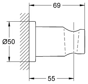 Держатель ручного душа Grohe Rainshower белый 27074LS0 Держатель ручного душа Grohe Rainshower белый 27074LS0, 2