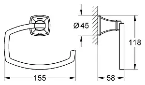 Держатель туалетной бумаги Grohe Grandera хром/золото 40625IG0 Держатель туалетной бумаги Grohe Grandera хром/золото 40625IG0, 2